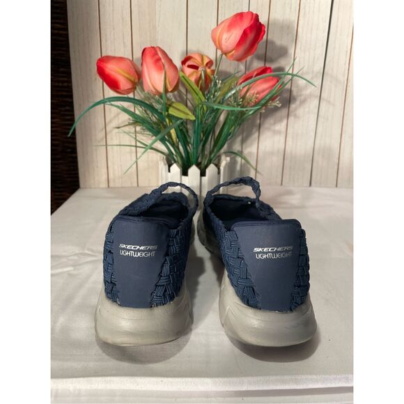Skechers Synergy Sunday Stroll “Mary Jane”Memory Foam Shoe/Sandal Navy Blue Size - Picture 4 of 9